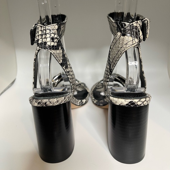 Anthropologie Paige Snake Embossed Goat Leather Women’s Size 6. Cream, Gray, Blk - Picture 4 of 15